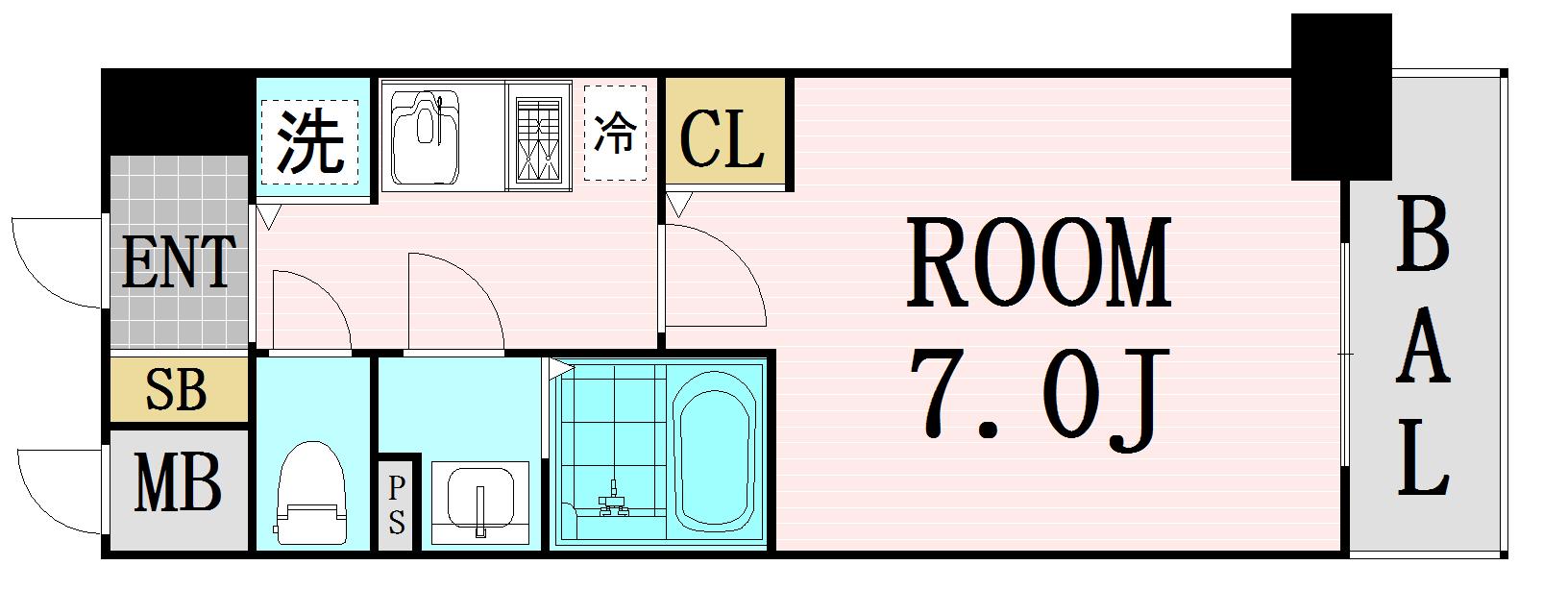 大阪府大阪市北区大淀北2丁目（マンション）の賃貸物件の間取り