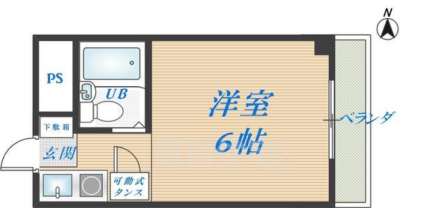大阪府東大阪市岸田堂西2丁目の賃貸マンションの間取り