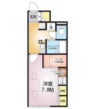 レオパレスベガ110の間取り