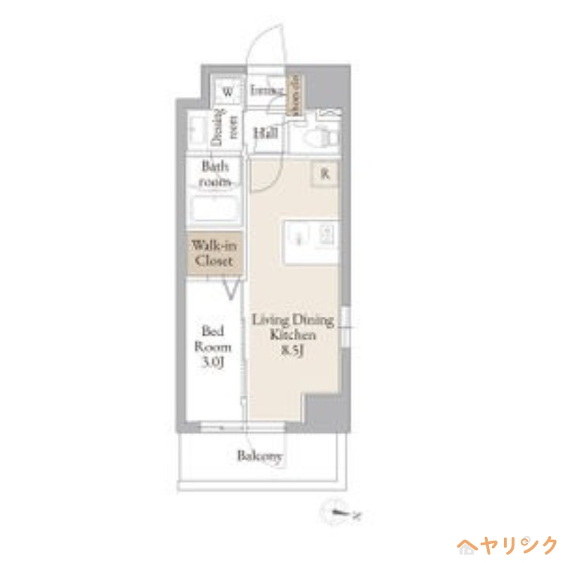 愛知県名古屋市北区志賀町４丁目（マンション）の賃貸物件の間取り