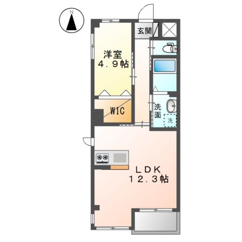 岡山県岡山市南区西市（マンション）の賃貸物件の間取り