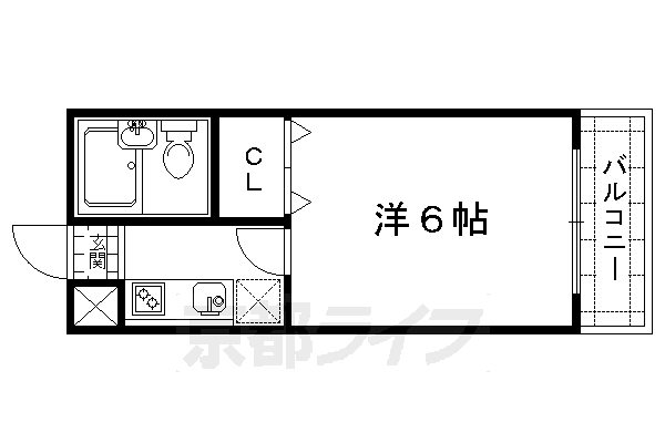 北斗ハイツ102の間取り