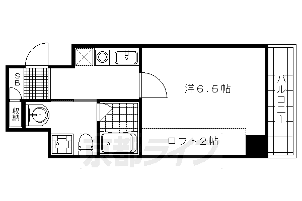 京都府京都市右京区山ノ内中畑町の賃貸マンションの間取り