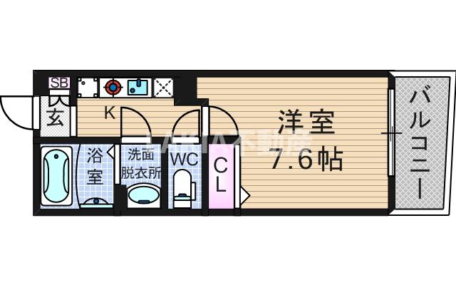ルクレ阿波座レジデンスの間取り