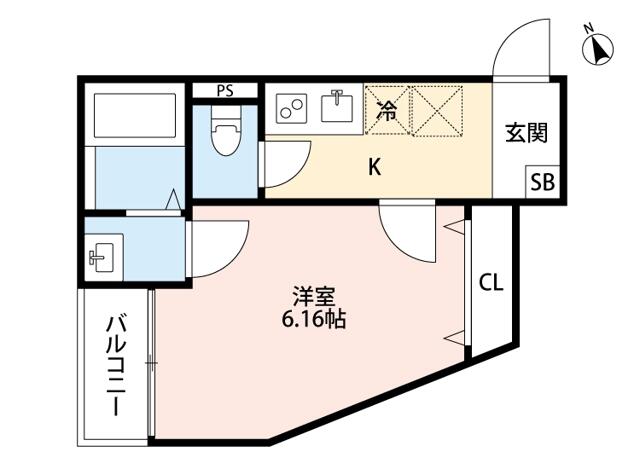 ＣＲＡＳＴＩＮＥ常盤平３０３の間取り
